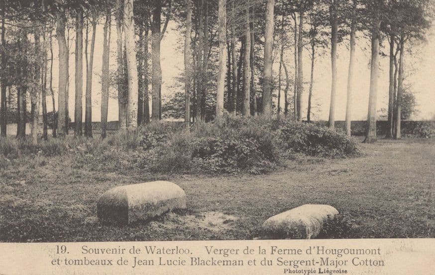 John Lucie Blackman Battle Of Waterloo Grave Military Postcard