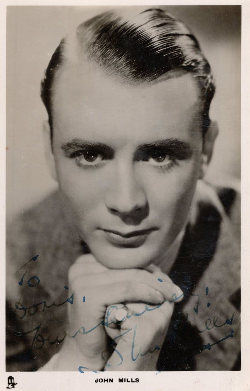 John Mills Antique Hand Signed Photo