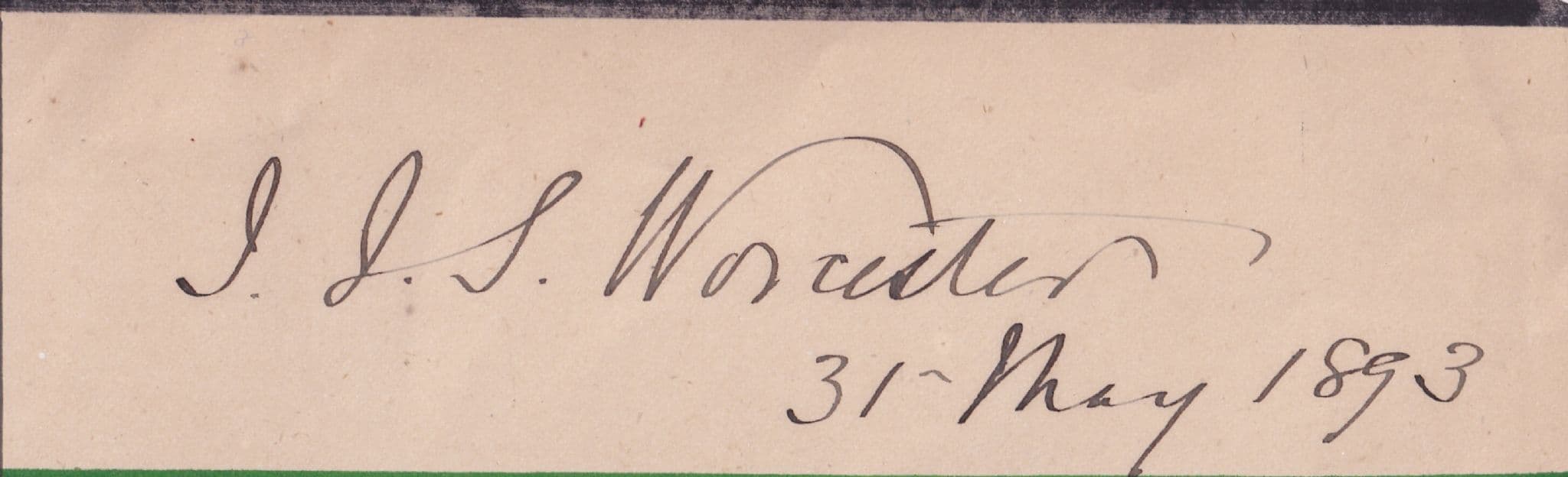 John Perowne Victorian Peterborough Bishop Of Worcester 1893 Autograph