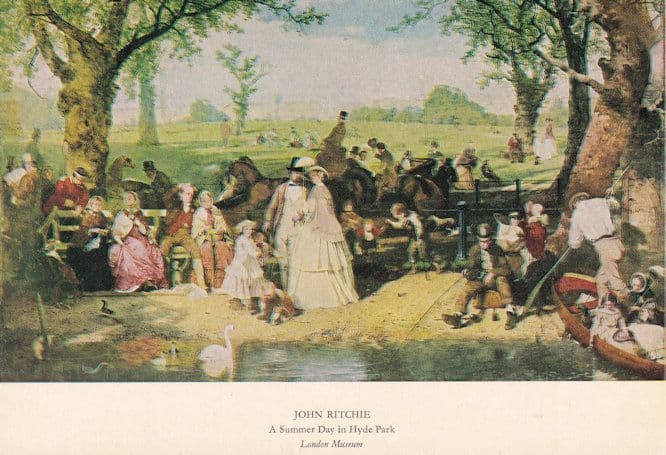John Ritchie A Summers Day In Hyde Park Painting Medici Postcard
