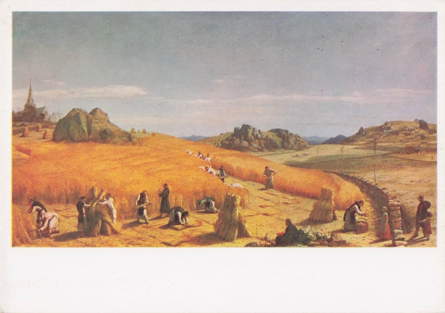 John Rogers Herbert Laborare Est Orare Painting Postcard