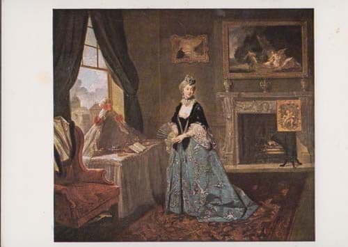 John Zoffany Elderly Actress Sussex Petchworth House Theatre Painting Postcard