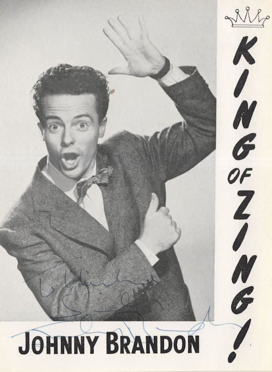Johnny Brandon Singer Philips Records LP Hand Signed Photo