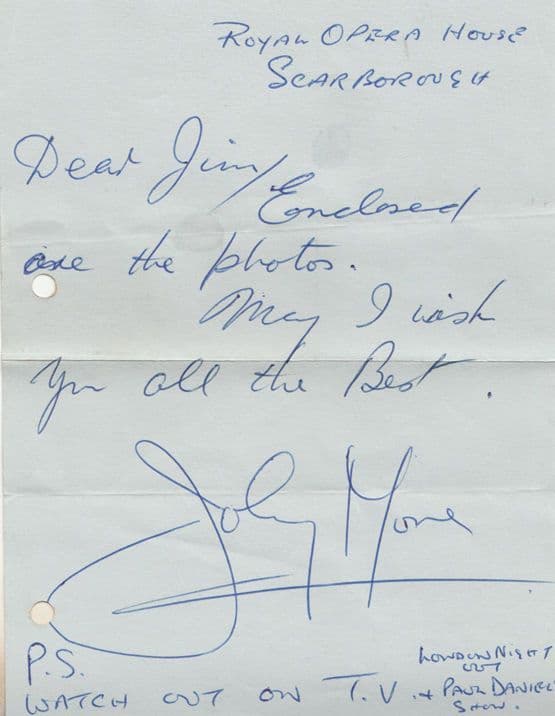 Johnny More TV Impressionist Paul Daniels Show Hand Signed Photo LOTS