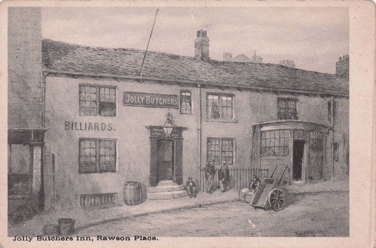 Jolly Butchers Inn Pub Rawsons Place Old Bradford Postcard