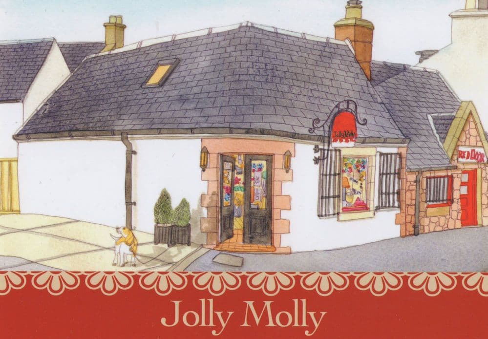 Jolly Molly Isle Of Arran Scottish Gift Shop Painting Postcard
