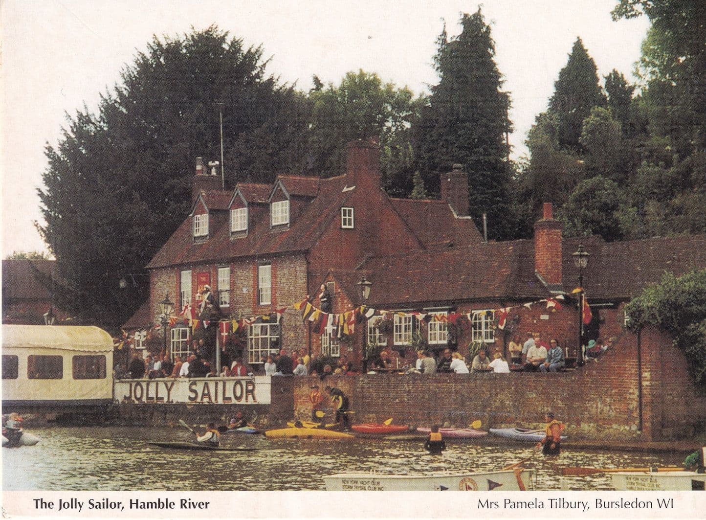Jolly Sailor Pub Hamble Waterside River Hampshire Postcard