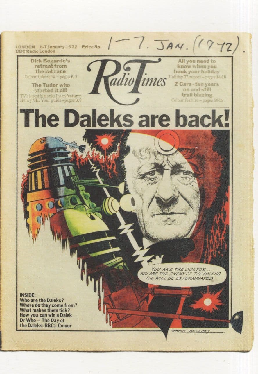 Day Of The Daleks Dr Doctor Who John Pertwee BBC Television Postcard
