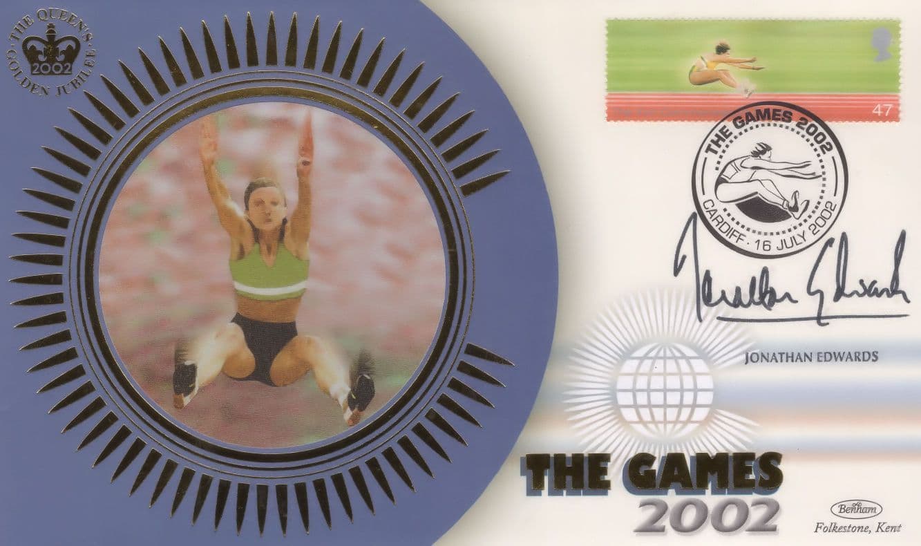 Jonathan Edwards Olympic British Athletics Triple Jump Hand Signed FDC
