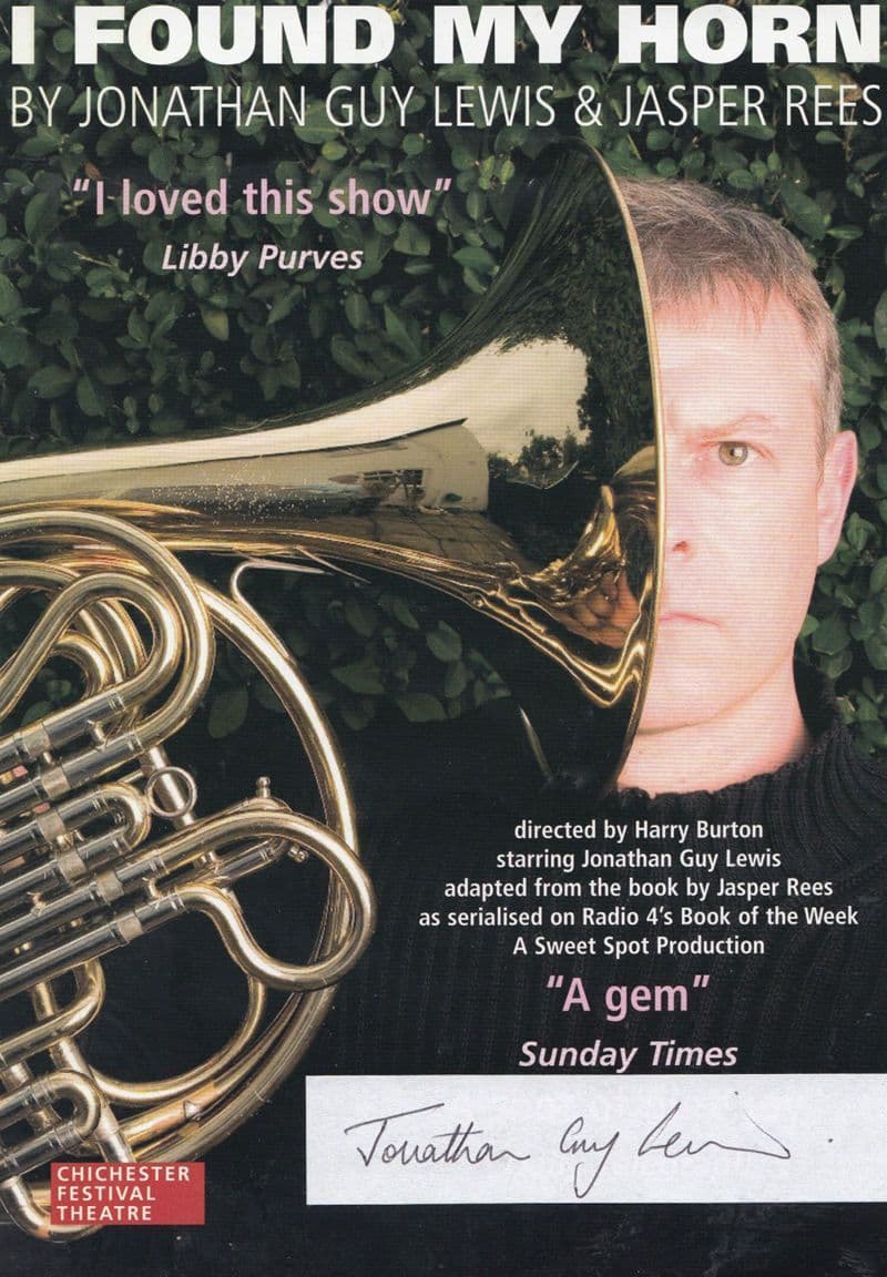 Jonathan Guy Lewis TV Soldier Soldier I Found My Horn Hand Signed Theatre Flyer