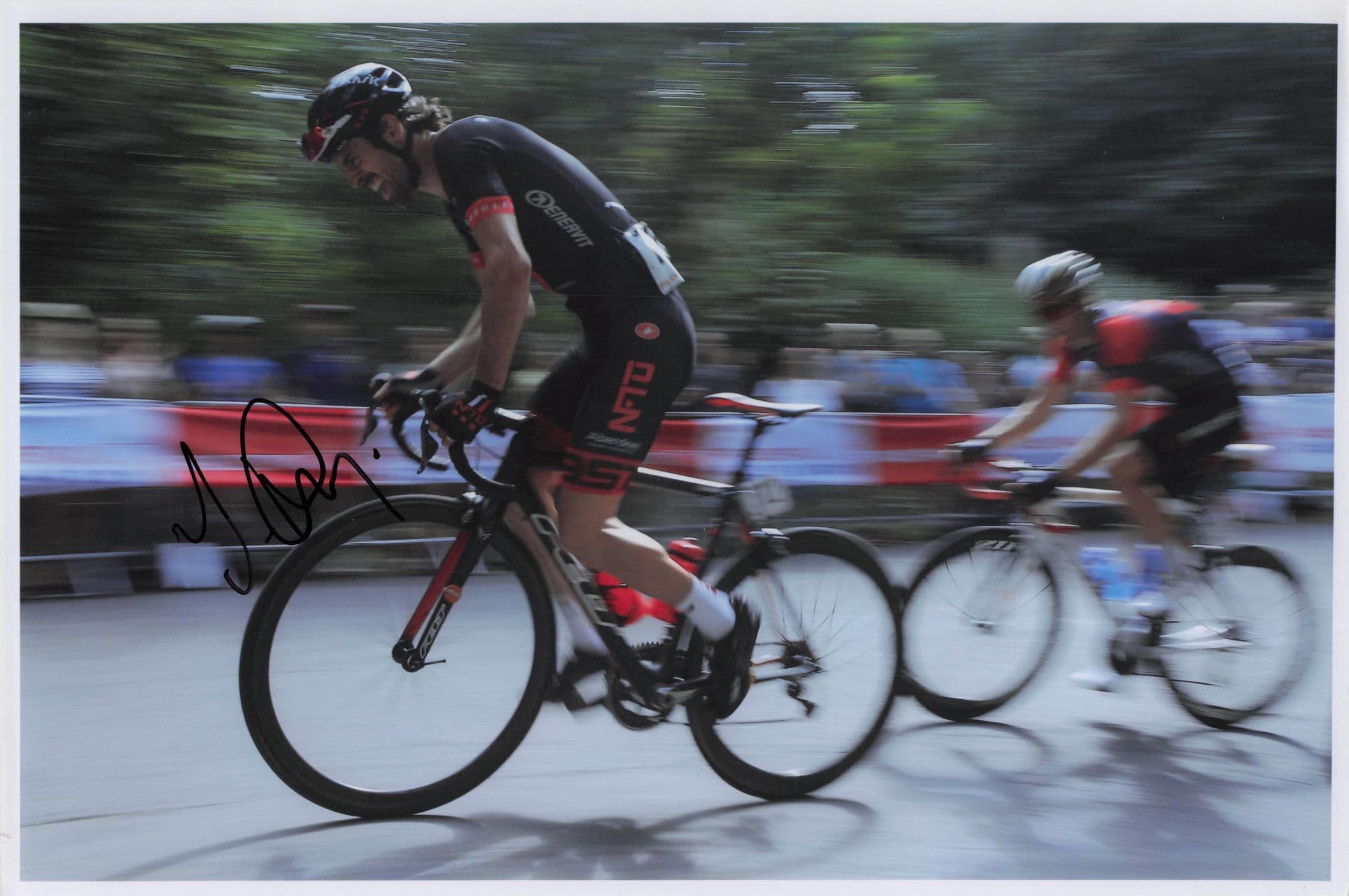 Jonathan McEvoy GB Cyclist 2016 Ride London Race 12x8 Hand Signed Photo