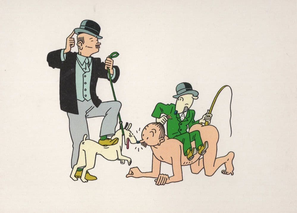Joost Swarte Dutch Cartoonist Risque Man BDSM Comic Postcard