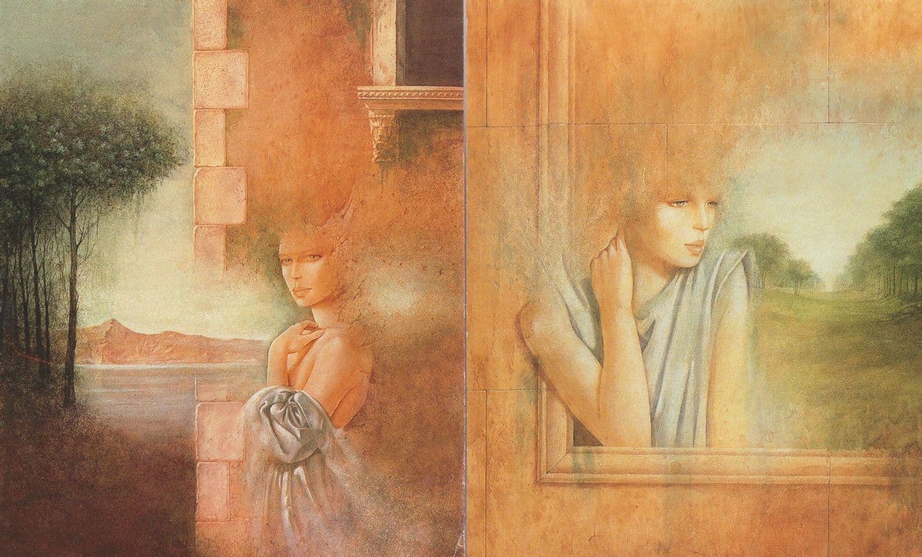Jose Correa Mystic River Women Afro Hair 2x Painting Postcard s