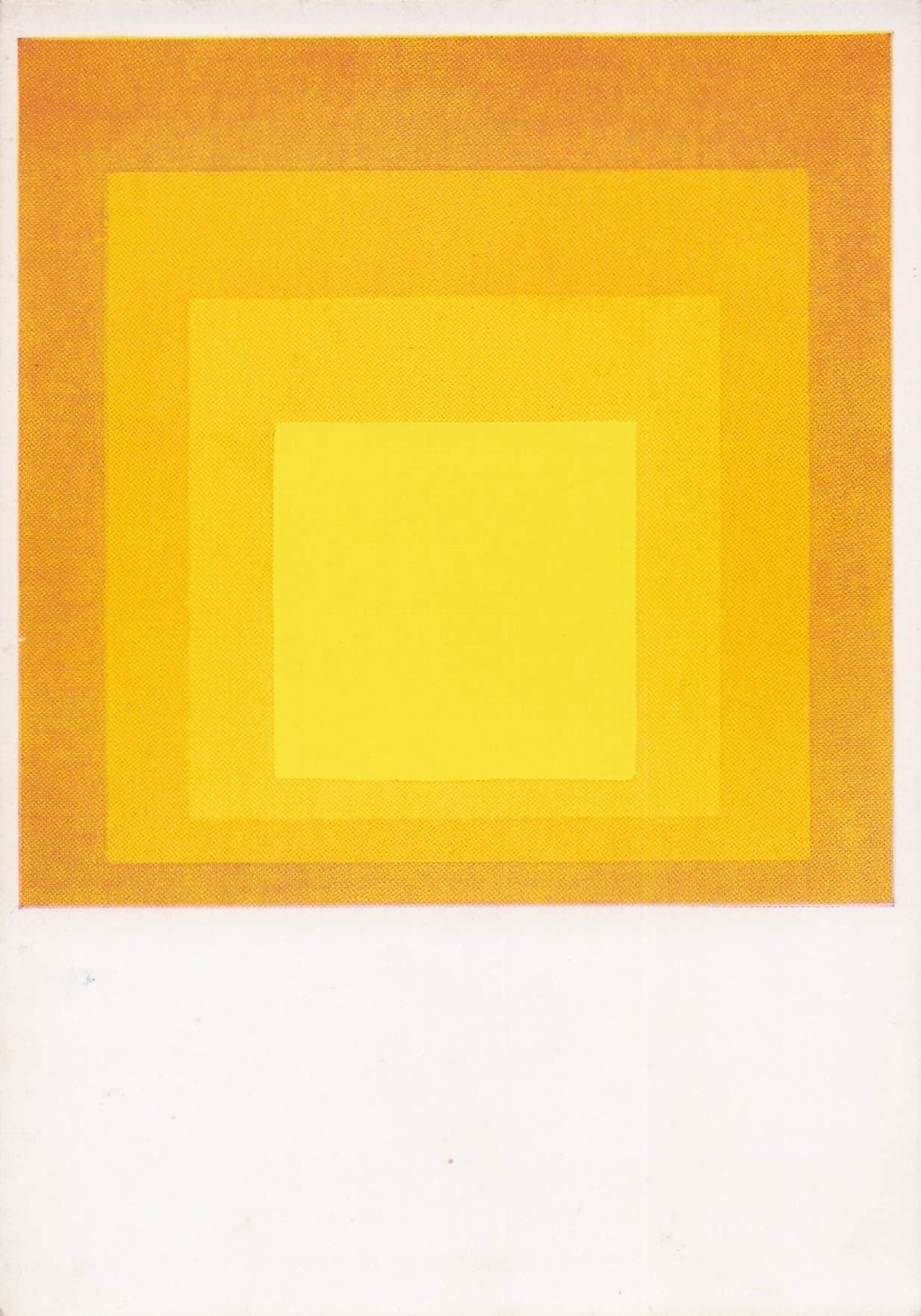 Josef Albers Departing In Yellow Tate Gallery Painting Postcard