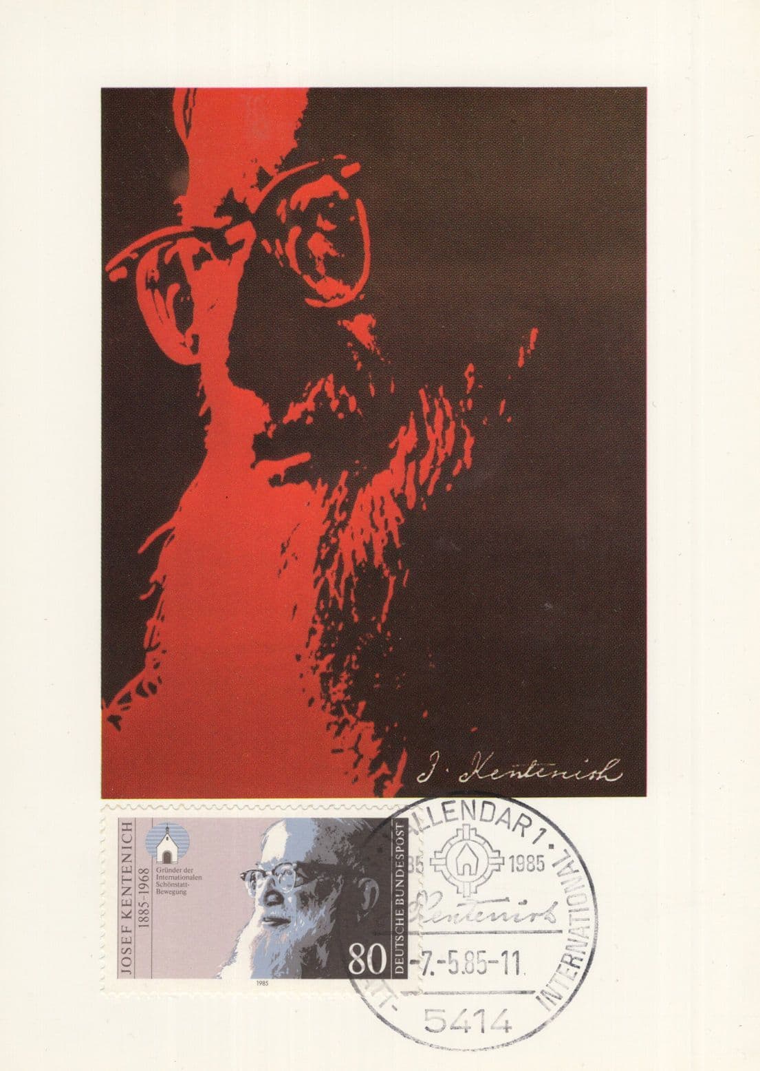 Joseph Kentenich German Priest Catholic Movement Founder FDC Postcard