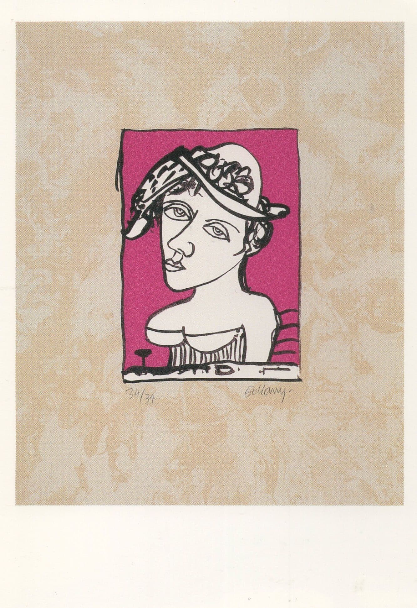 Josh Bellany Celtic Maiden Painting Postcard