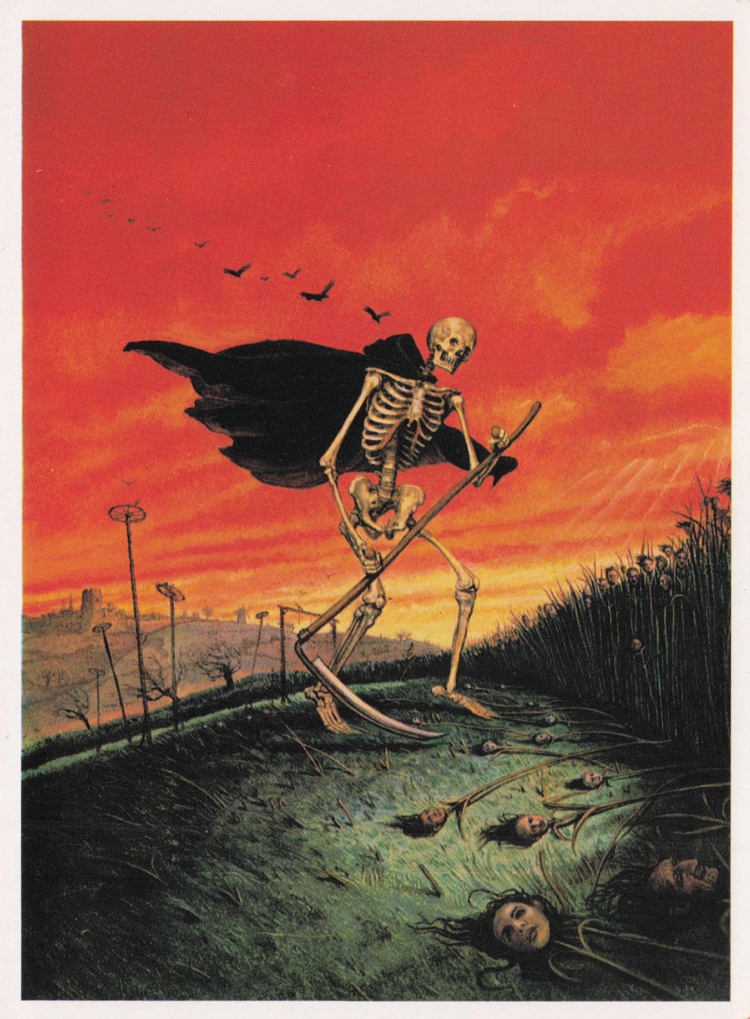 Josh Kirby Grim Reaper Book Cover Sci Fi Fantasy Art Postcard
