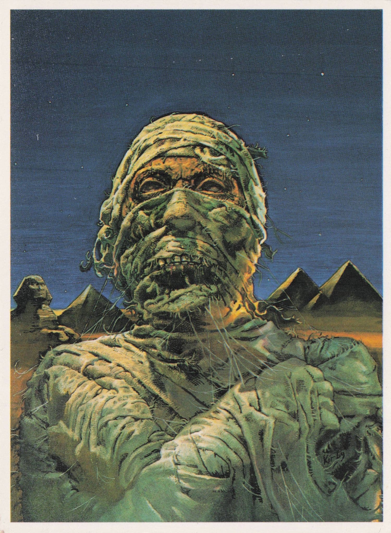 Josh Kirby The Mummy Horror Book Cover Sci Fi Fantasy Art Postcard