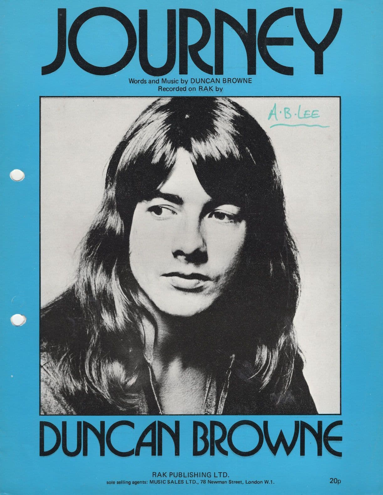 Journey Duncan Browne Classic Rock 1970s Sheet Music