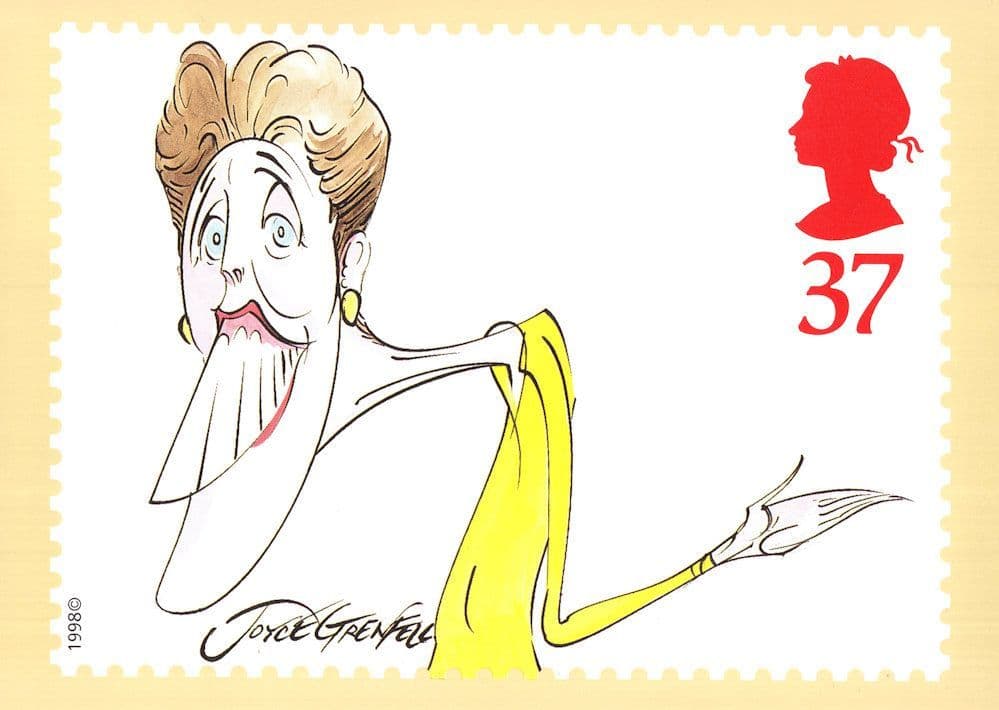 Joyce Grenfell Caricature Rare Limited FDC Postmark Postcard