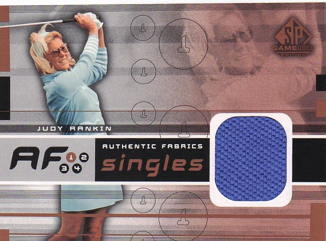 Judy Rankin Authentic Fabrics Singles 2003 Golf Upper Deck Worn Shirt Card
