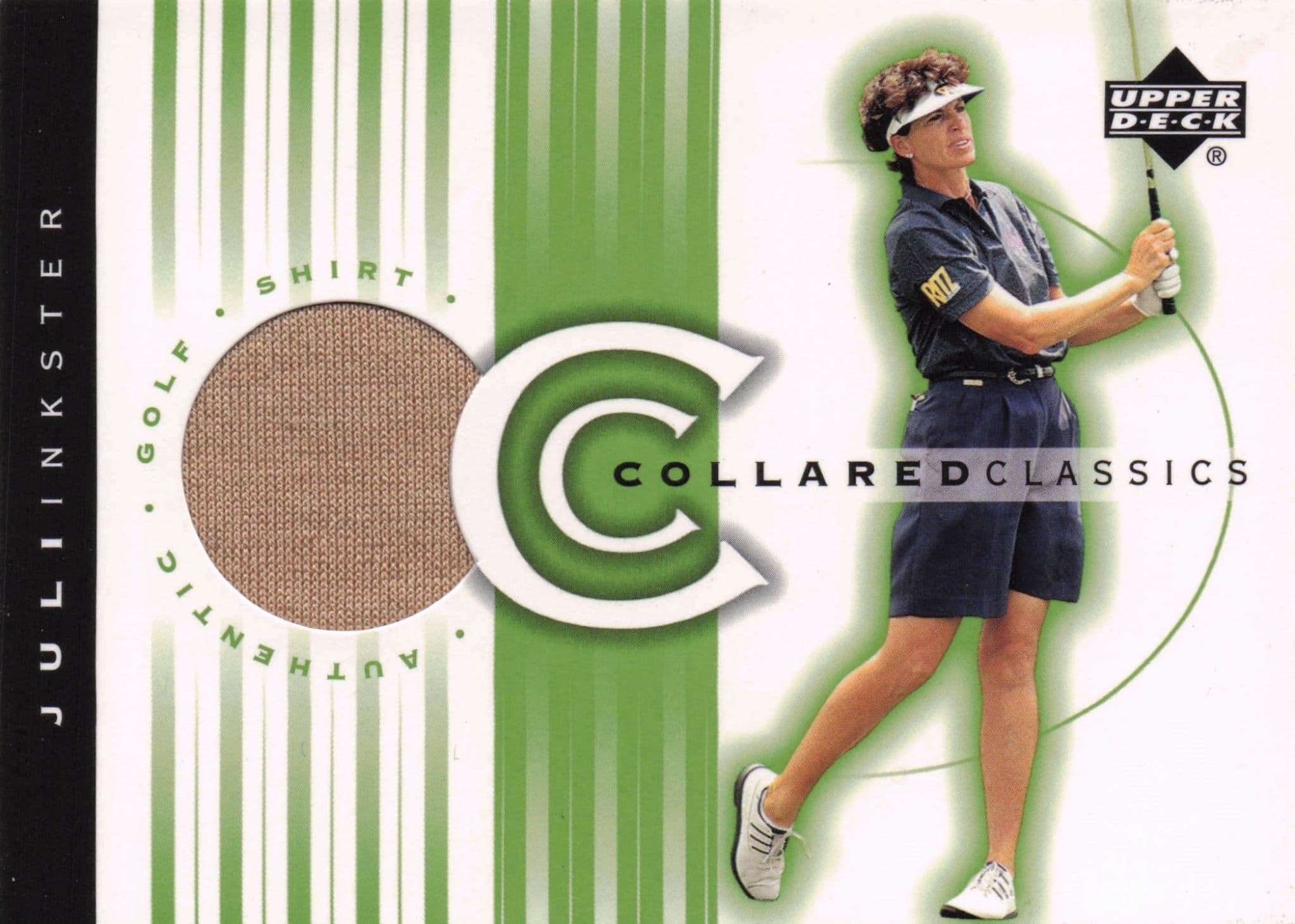 Juli Inkster Collared Classics 2003 Golf Shirt Relic Upper Deck Card