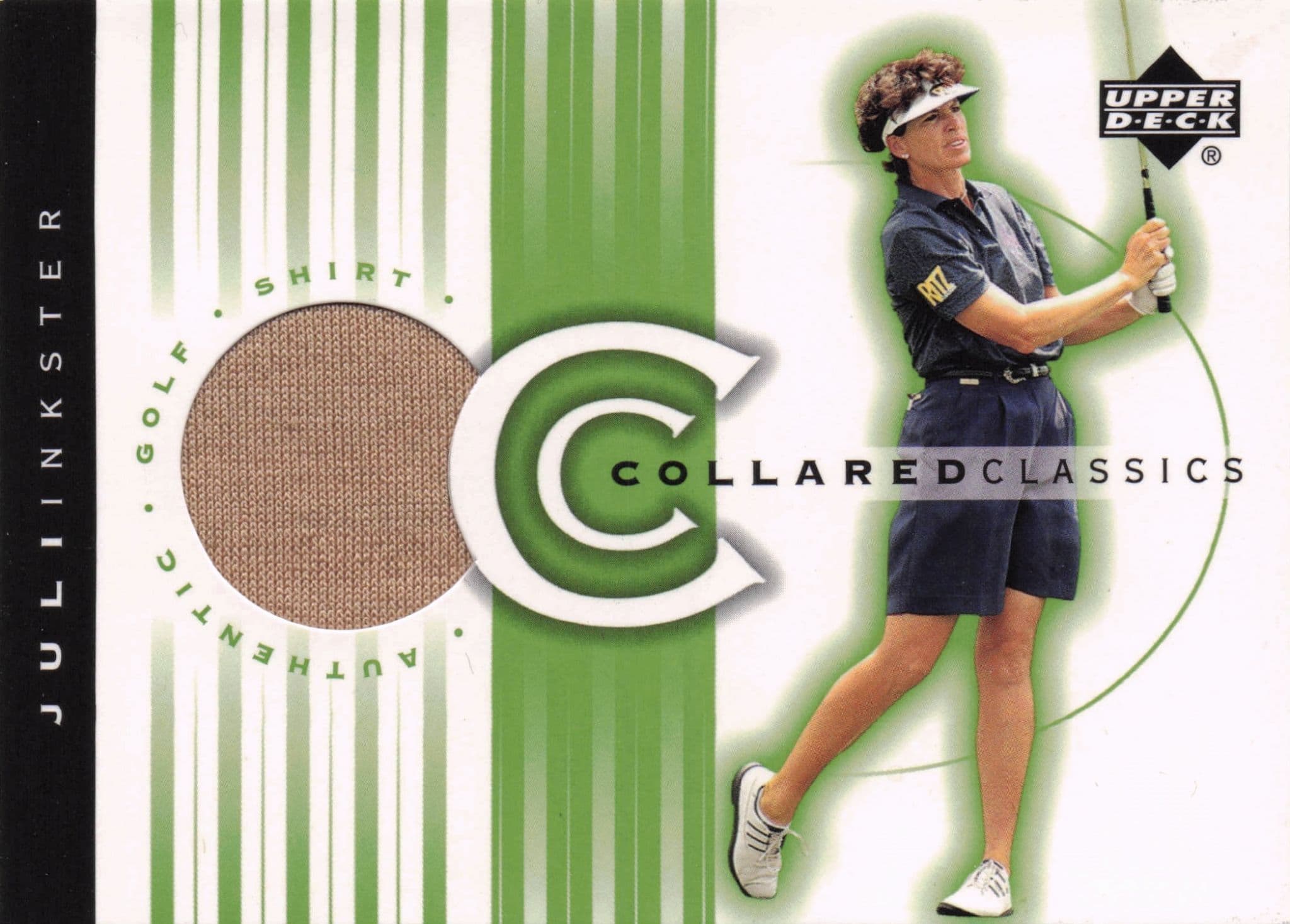 Juli Inkster Collared Classics Golf Shirt Relic Upper Deck 2003 Card
