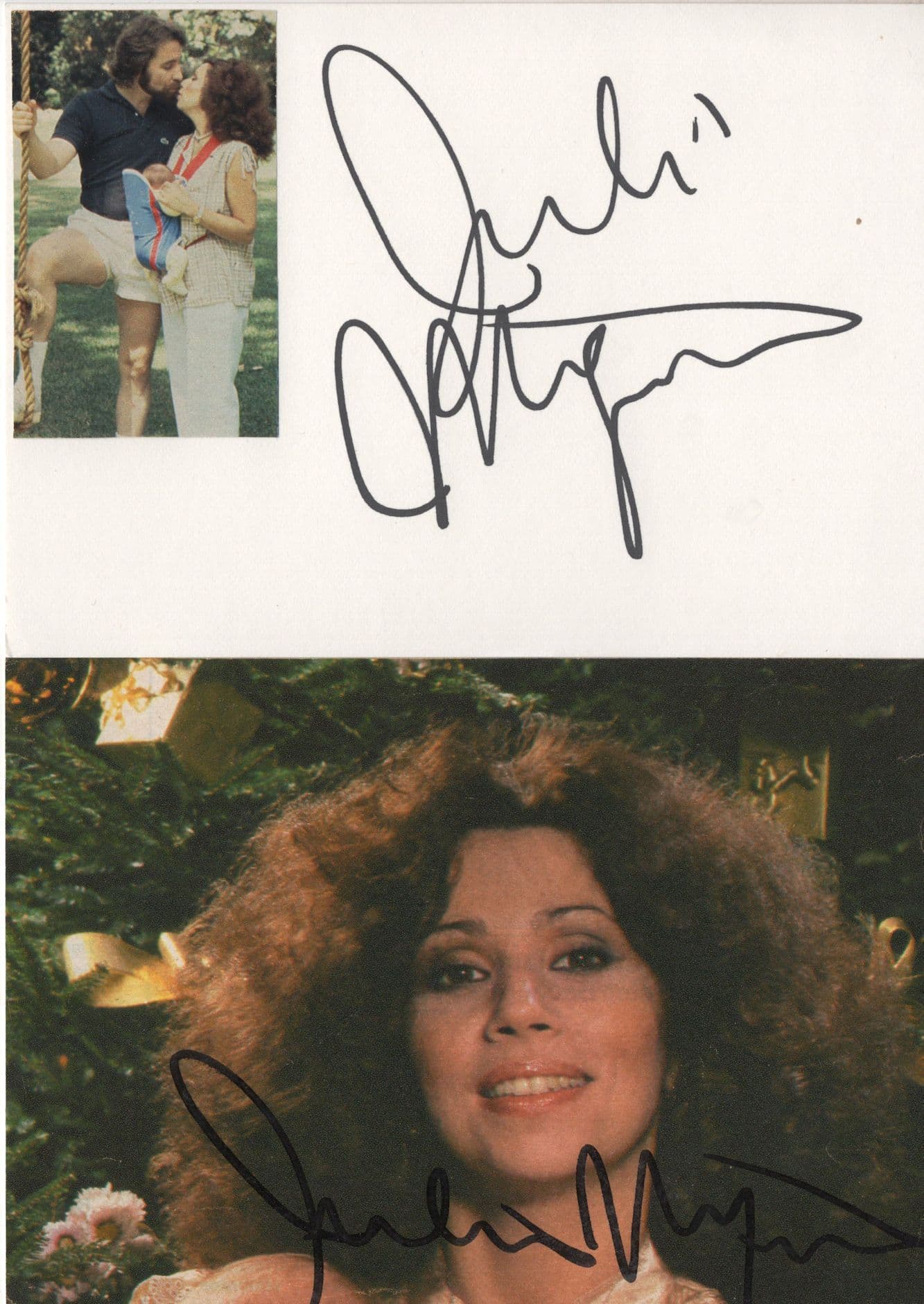 Julia Migenes USA Opera Soprano Singer 2x Hand Signed Autograph s