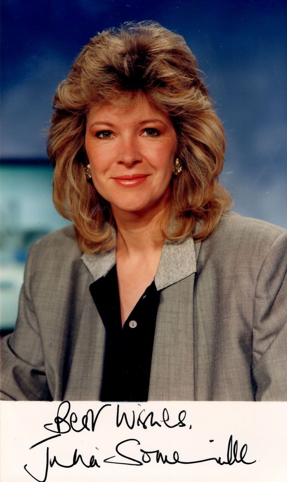 Julia Somerville ITN Newsreader OBE Hand Signed Photo