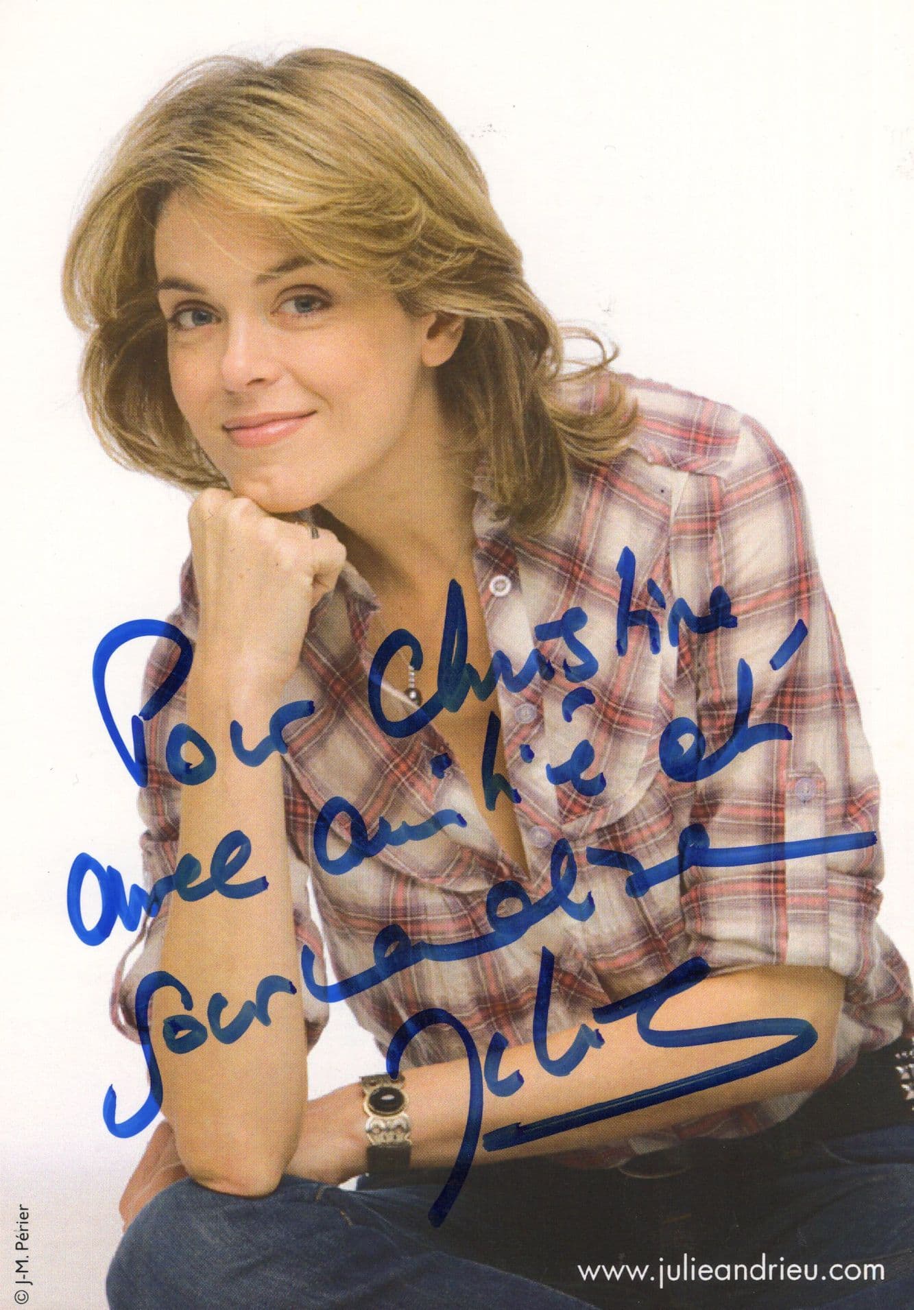 Julie Andrieu French Food Critic Book Author Hand Signed Photo