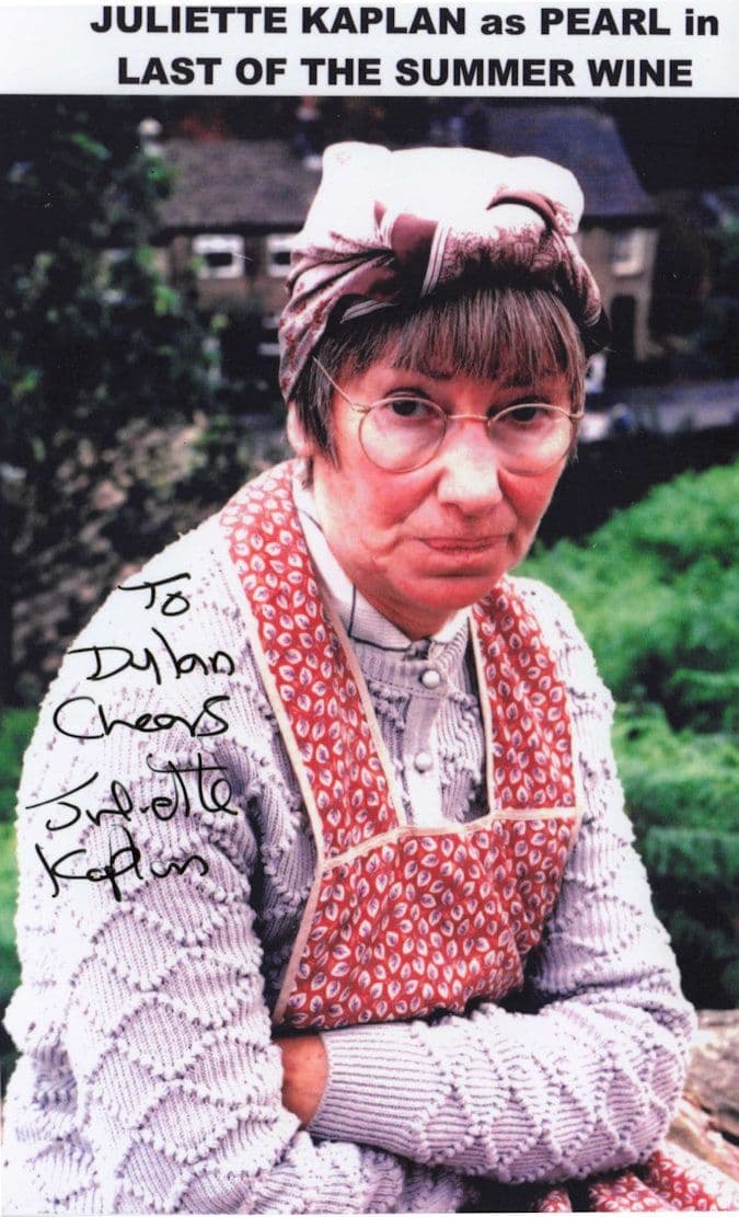 Juliette Kaplan Pearl Last Of The Summer Wine Hand Signed Photo