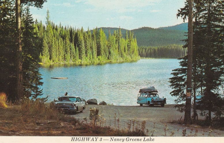 Junction Highways 3 & 38 Nancy Greene Lake British Columbia Canada Postcard
