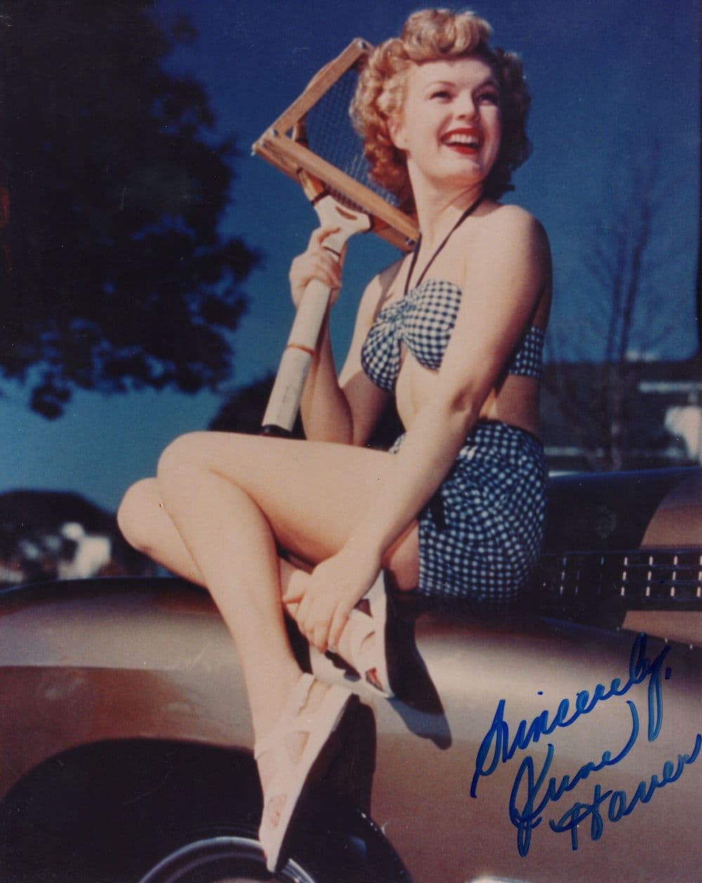 June Haver Hollywood Musical Actress Stunning 10x8 Hand Signed Photo