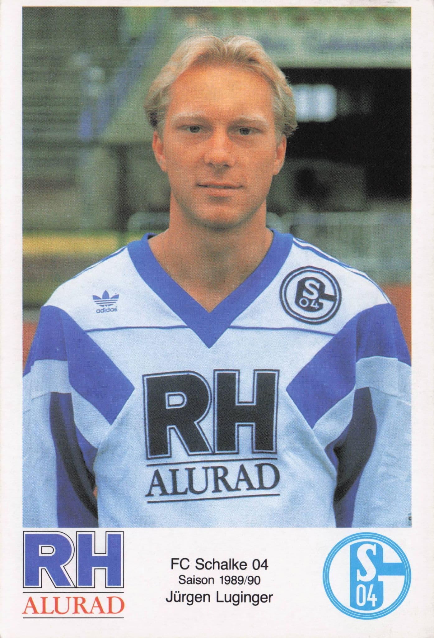 Jurgen Luginger RH Alurad German Football Club PB Postcard