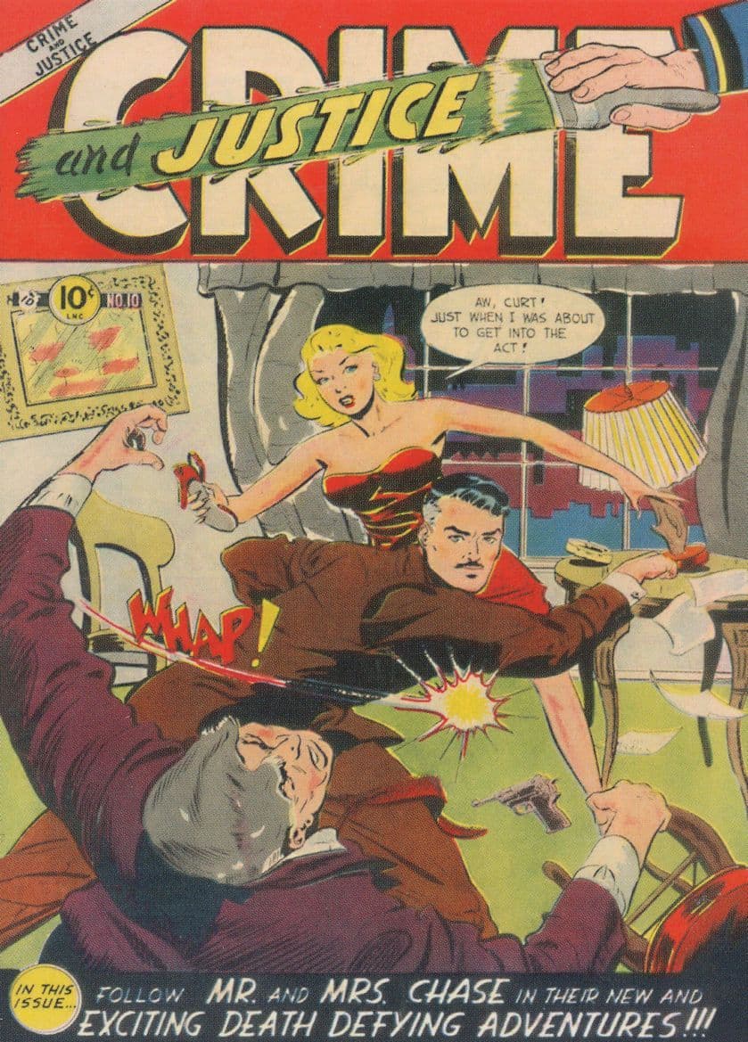 Justice & Crime 1950s Comic Book Stiletto Shoe Weapon High Hells Postcard