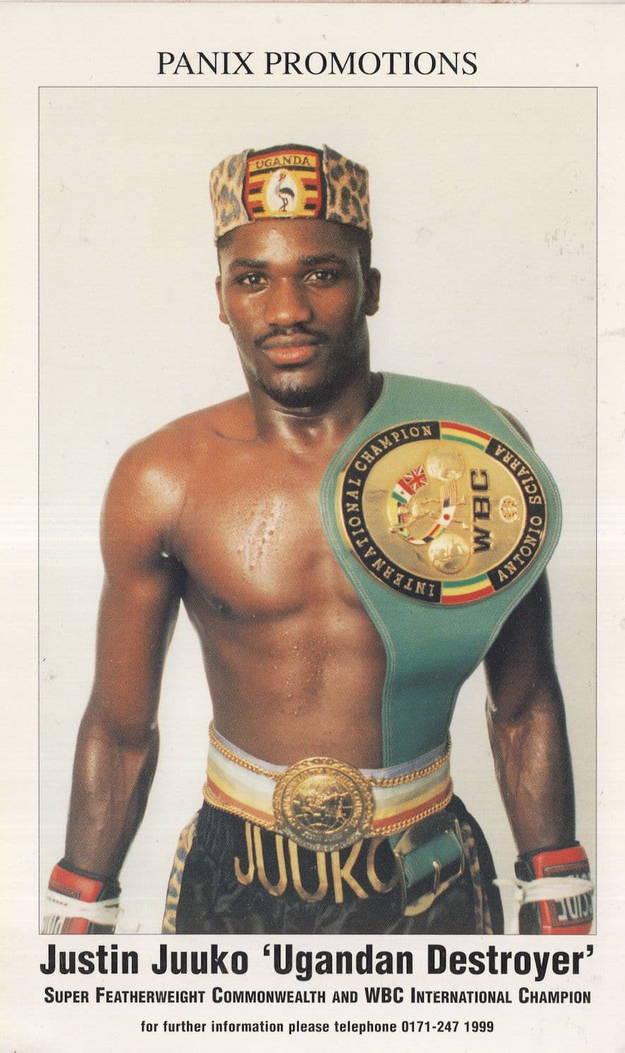 Justin Juuko Ugandan Destroyer Media Boxing Publicity Card Photo