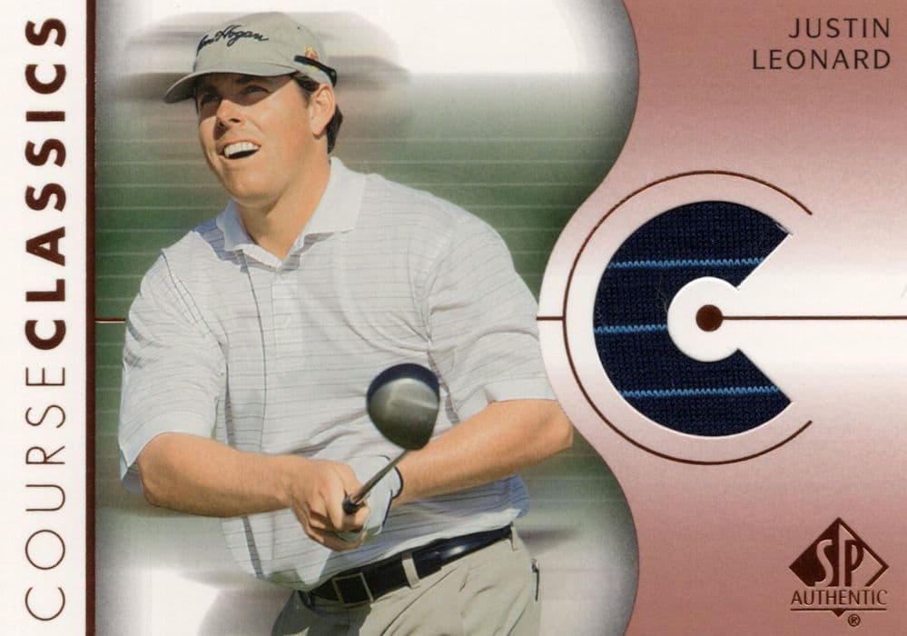 Justin Leonard Course Classics 2003 Authentic Worn PGA Tour Golf Shirt Card