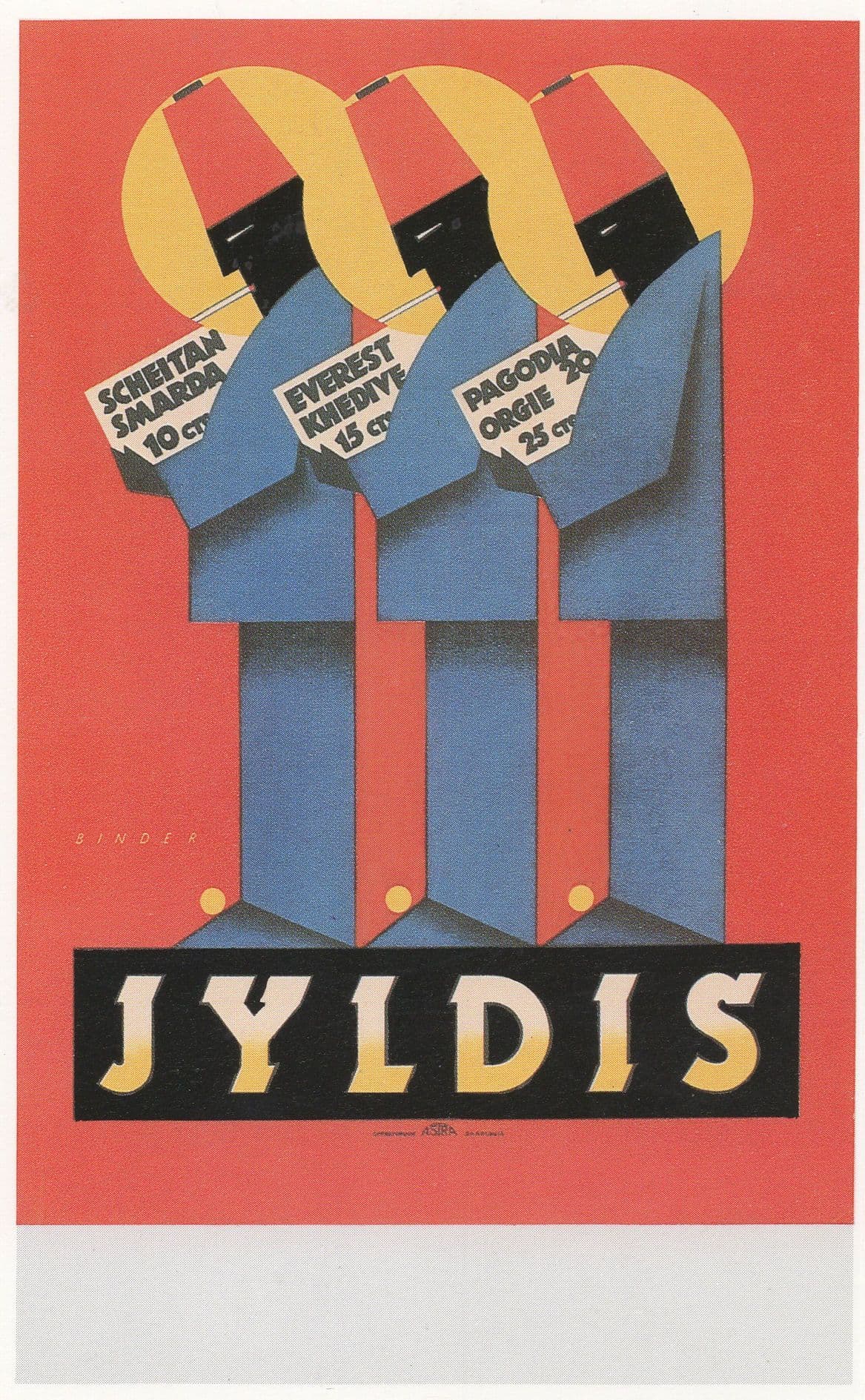 Jyldis German Old Cigarettes Advertising Postcard