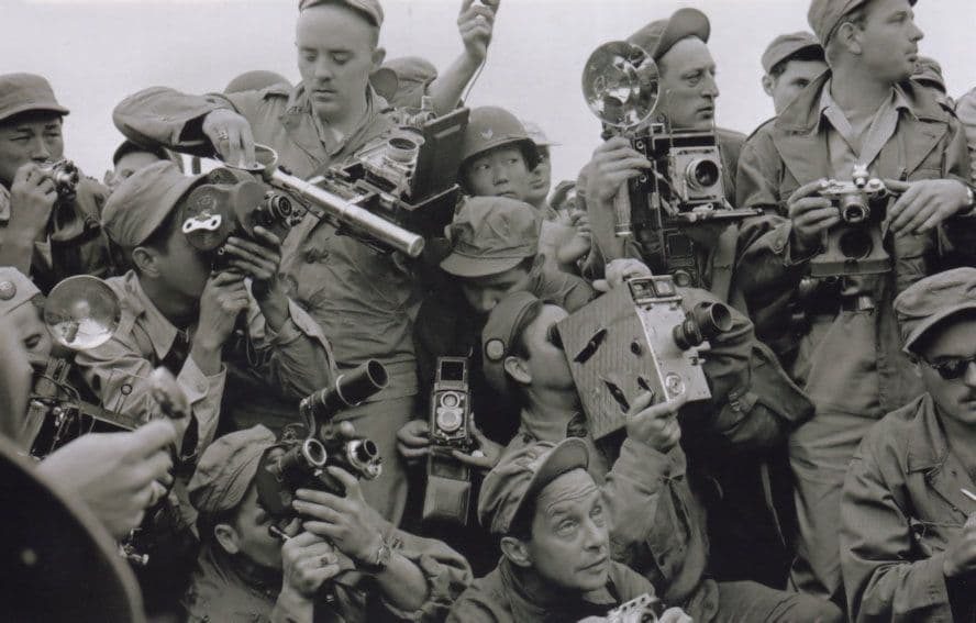 Kaesong 1950s Military Press Photographers South Korea Photo Postcard