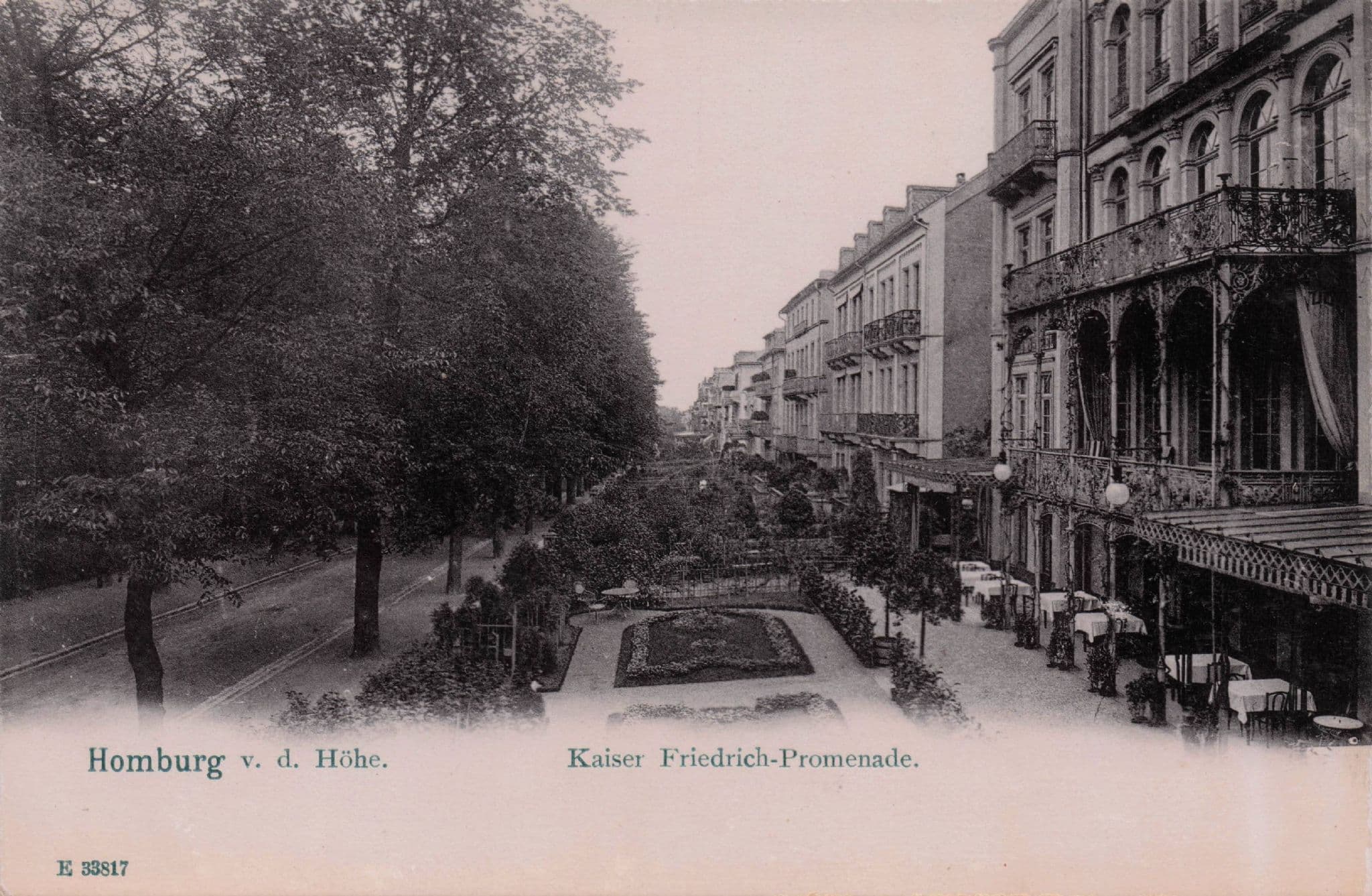 Kaiser Friedrich Promenade Restaurant Homburg German Old Postcard