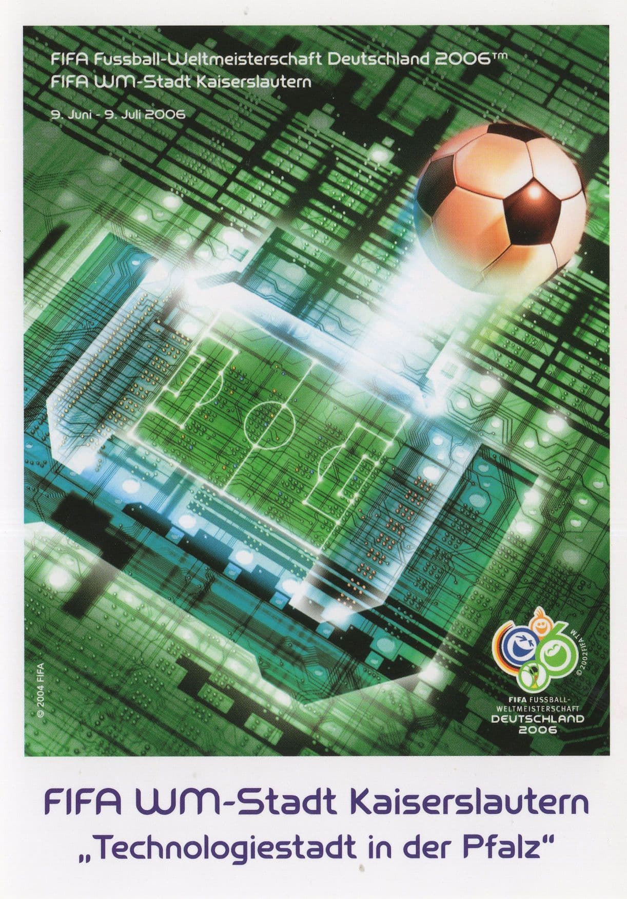 Kaiserslautern German FIFA 2006 Football World Cup Postcard