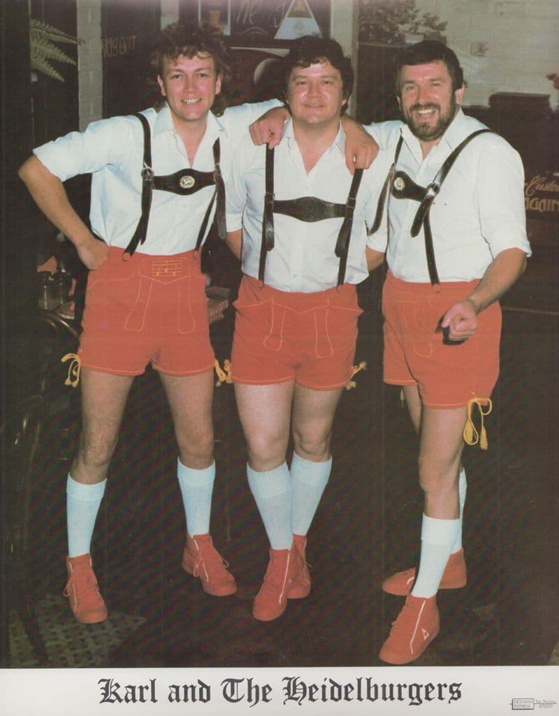 Karl and the Heidelbergers Nottingham Sherwood Social Club 1980s Publicity Photo
