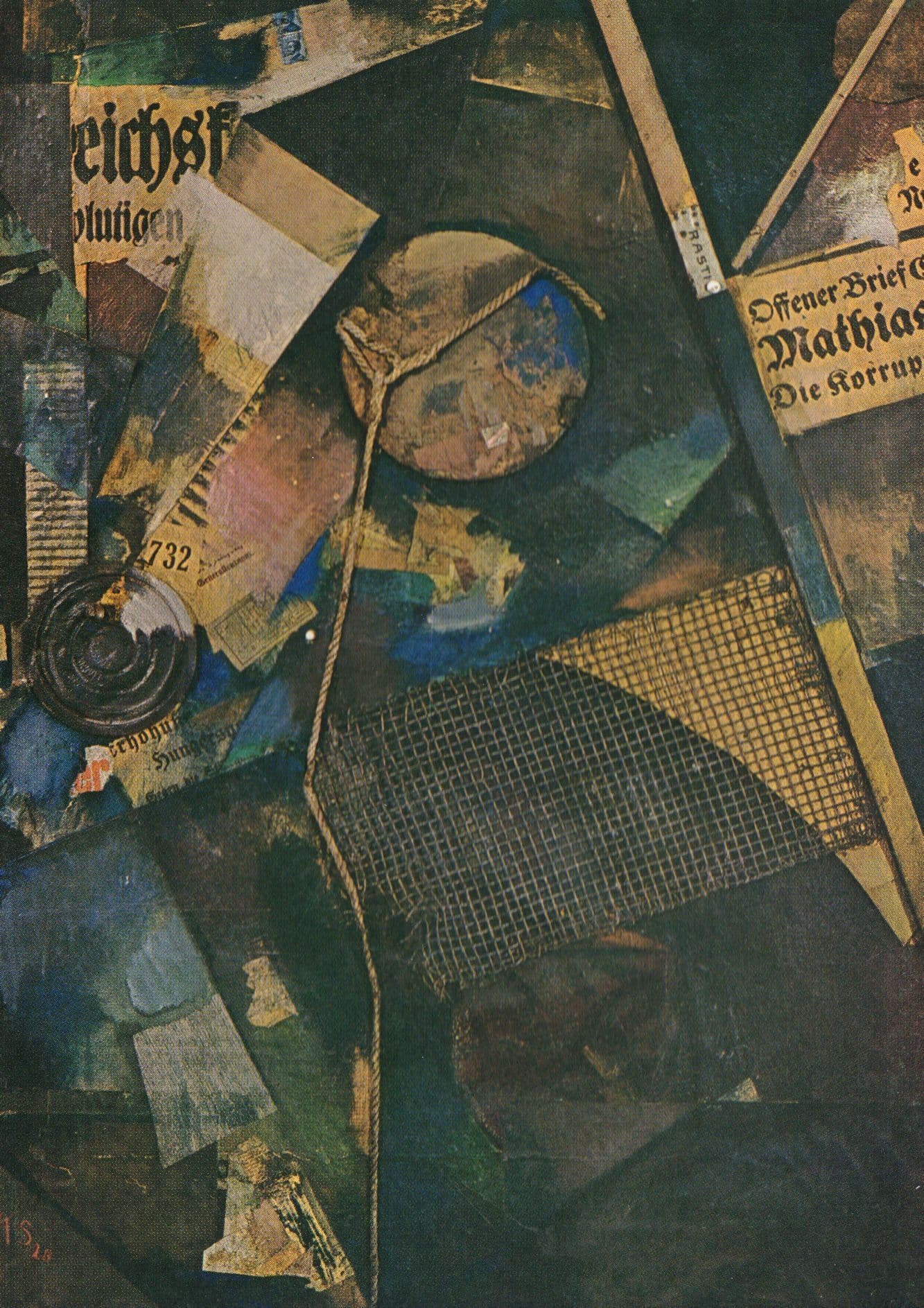 Karl Schwitters German Globe Newspaper & Ephemera 1960s Painting Postcard