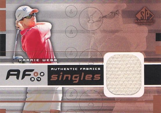 Karrie Webb Authentic Fabrics Singles 2003 Golf Upper Deck Worn Shirt Card