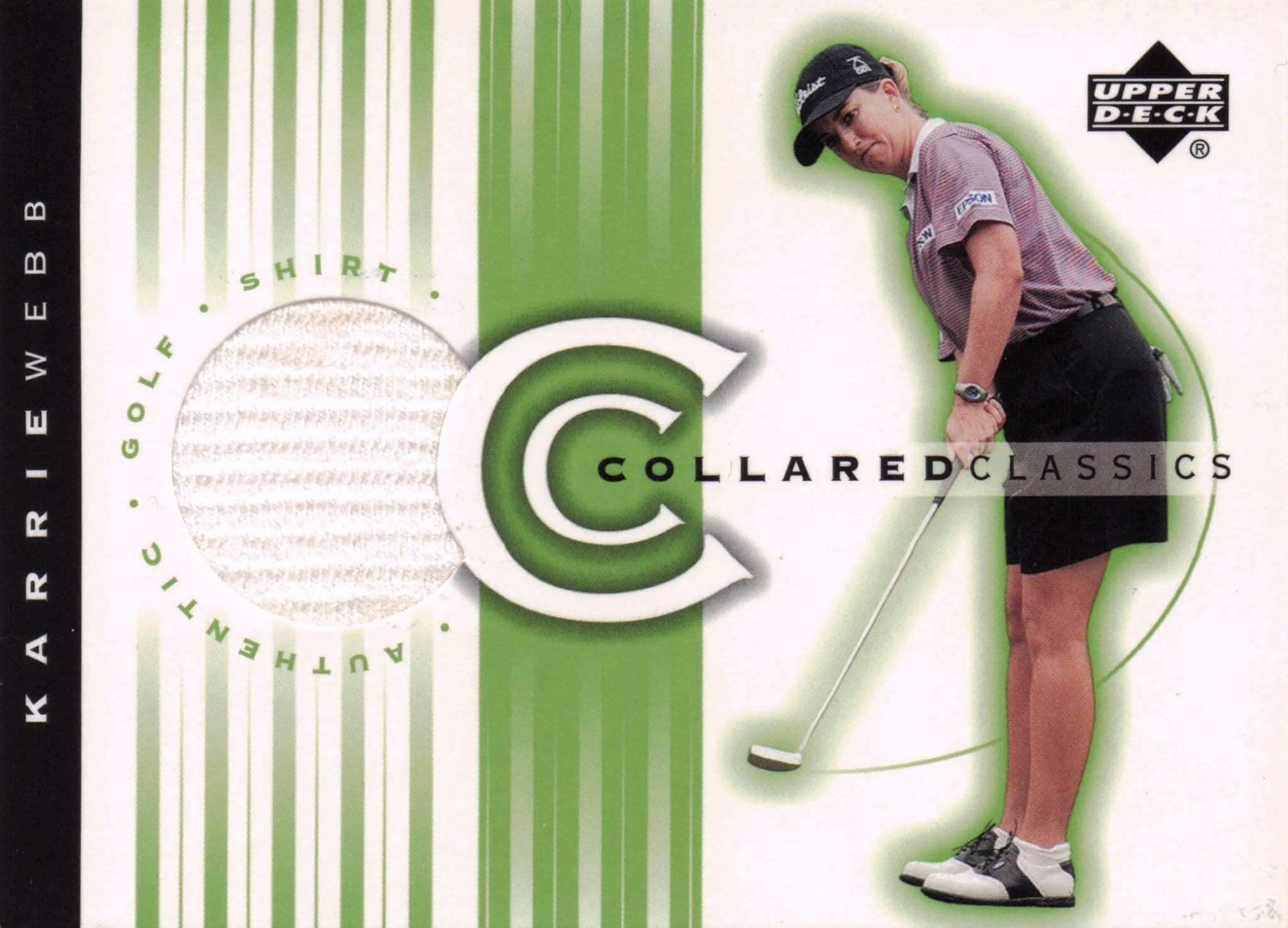 Karrie Webb Collared Classics Rare Golf Shirt Relic Upper Deck 2003 Card