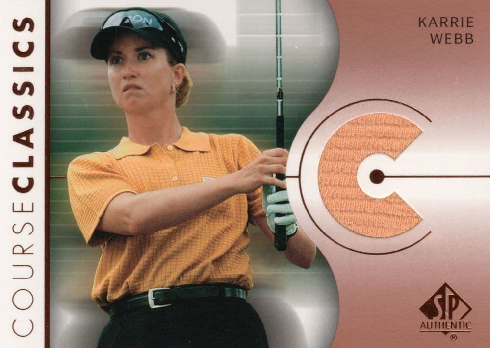 Karrie Webb Course Classics 2003 Authentic Worn PGA Tour Golf Shirt Card