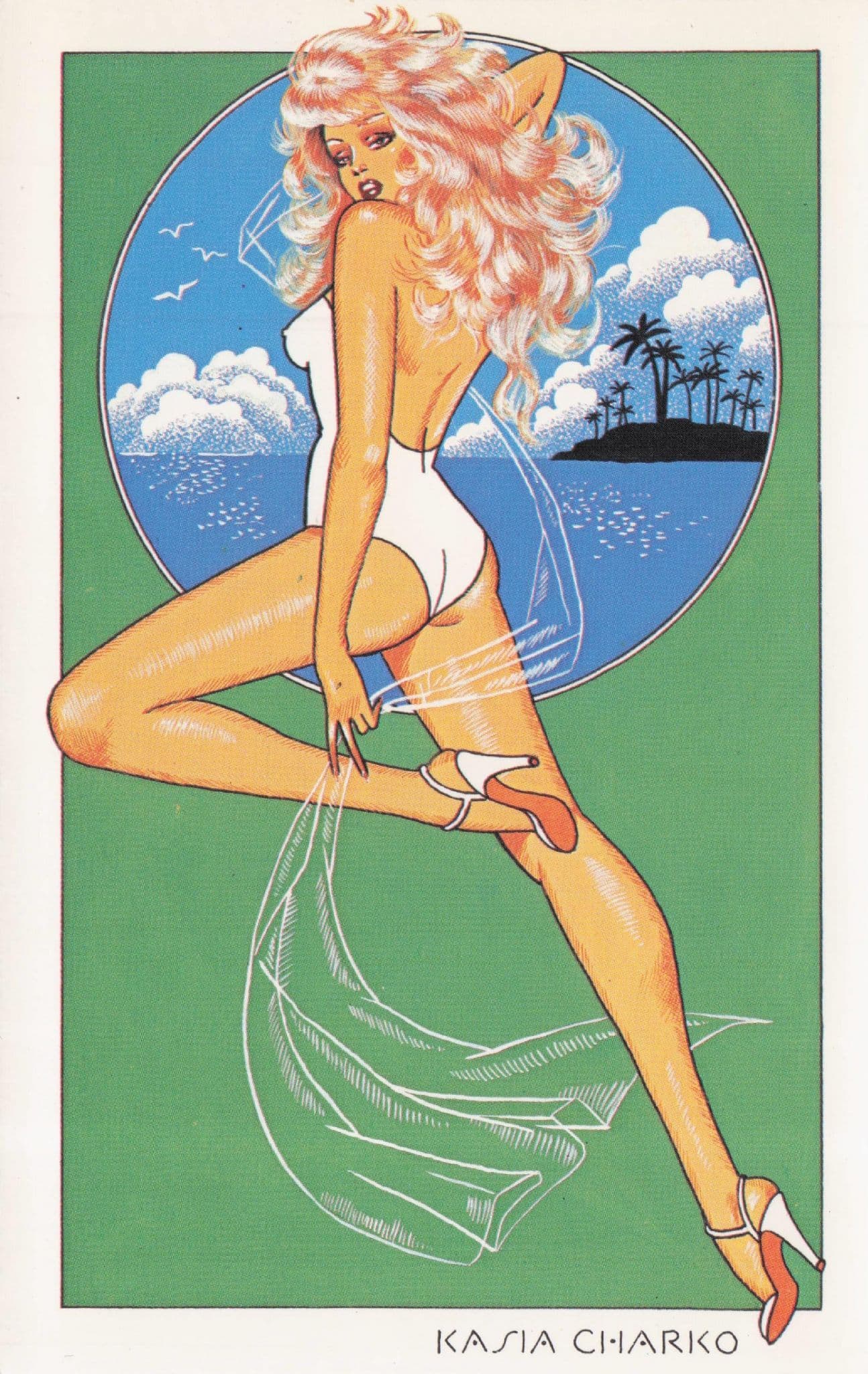 Kasia Charko No 29 Limited Edition Glamour Art Postcard
