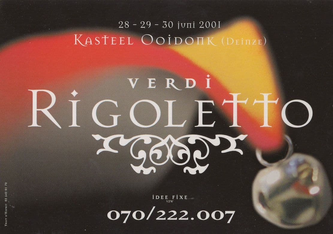 Kasteel Ooidonk Verdi Rigoletti Opera Advertising Postcard