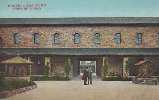 Kastell Saalbvrg Atrivm Mit Brvnnen German Antique Postcard