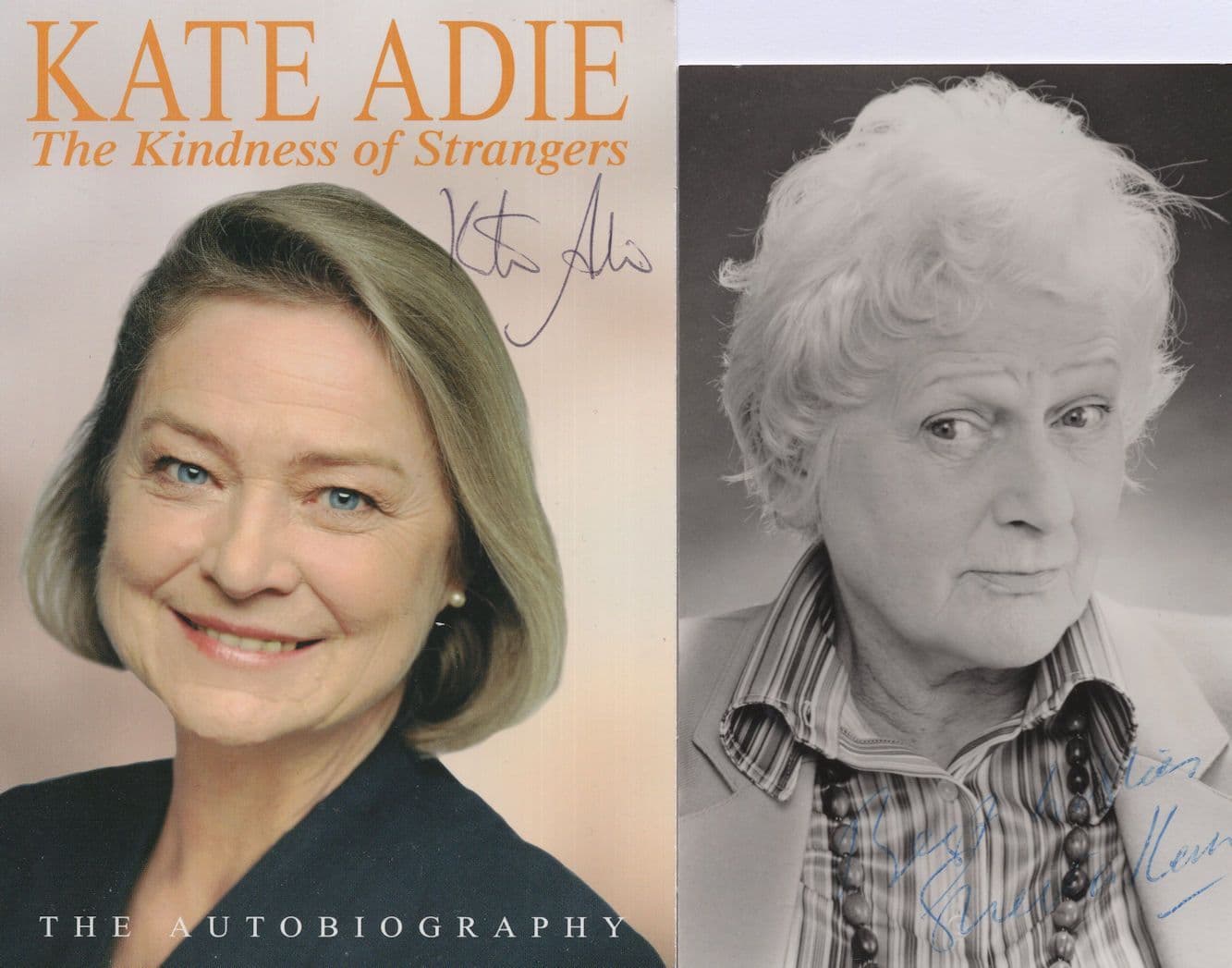 Kate Adie Shiela Hern 2x Book Author Hand Signed Photo s